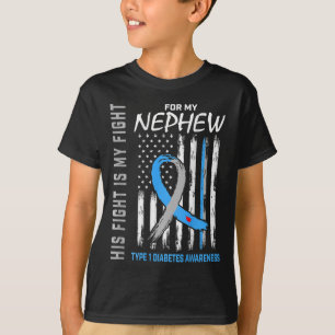 Nephew Type 1 Diabetes Bewustmaking Amerikaanse vl T-shirt