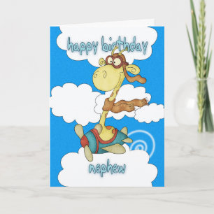 Nephew-vliegtuig / vliegdagkaart voor Giraffe Kaart
