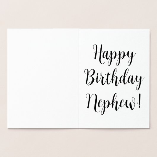 Nephew Wenskaart Funny Custom Folie Kaarten (Binnen)