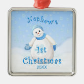 Nephew's eerste kerstsier metalen ornament (Voorkant)