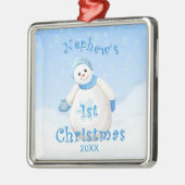 Nephew's eerste kerstsier metalen ornament (Links)