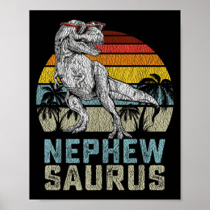 Nephewsaurus T Rex Dinosauriër Neef Saurus Familie Poster