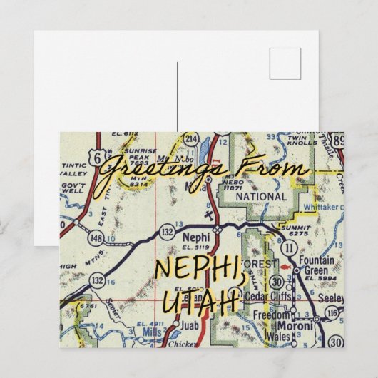 Nephi UT Briefkaart (Voorkant / Achterkant)