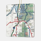 Nephi Utah Map Keramisch Ornament (Links)