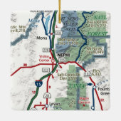 Nephi Utah Map Keramisch Ornament (Achterkant)