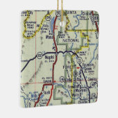 Nephi Utah Retro Map Keramisch Ornament (Rechts)