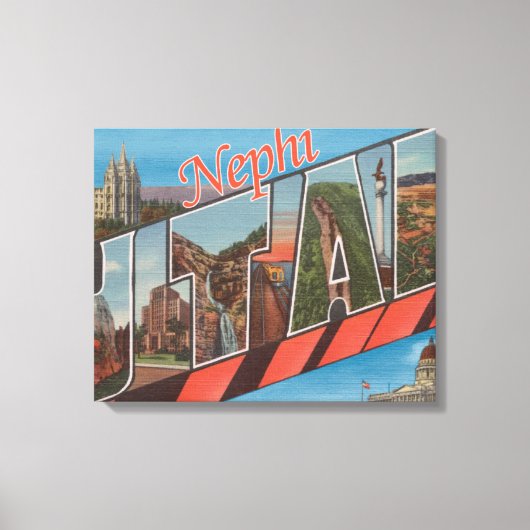 Nephi, UtahLarge Letter ScenesNephi, UT Canvas Afdruk (Voorkant)