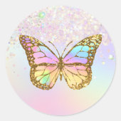 nepholografische vlinder ronde sticker (Voorkant)