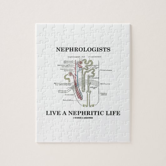 Nephrologen leven een nefritisch leven (Nephron) Legpuzzel (Verticaal)