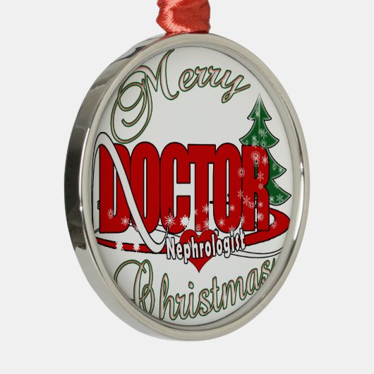 NEPHROLOGIST DOCTOR CHRISTMAS METALEN ORNAMENT (Rechts)