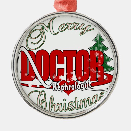 NEPHROLOGIST DOCTOR CHRISTMAS METALEN ORNAMENT (Voorkant)