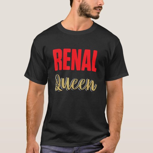 Nephrology Nurse Queen Dialysis Nursing RN T-shirt (Voorkant)