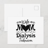 Nephrology Tech Nurse Wife Mom Dialysis Technician Briefkaart (Voorkant / Achterkant)