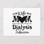 Nephrology Tech Nurse Wife Mom Dialysis Technician Briefkaart (Voorkant)