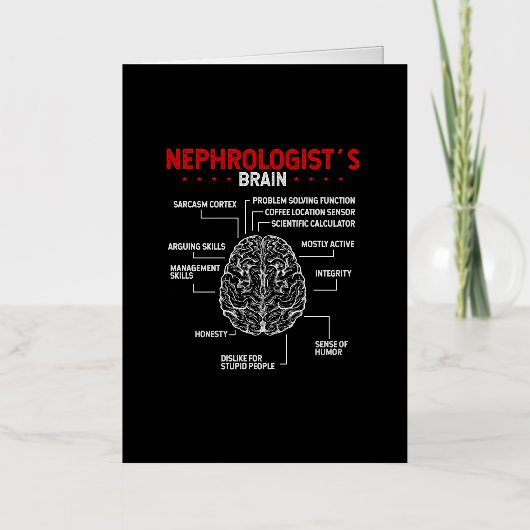 Nephroloog Doctor Brain Nieren chirurg Tech Folie Wenskaart (Voorkant)