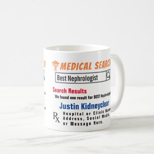 Nephroloog Funny Search Gift Mok (Voorkant rechts)