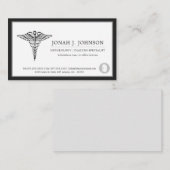 Nephroloog Kidney Doctor Minimalist Black Border Visitekaartje (Voorkant / Achterkant)