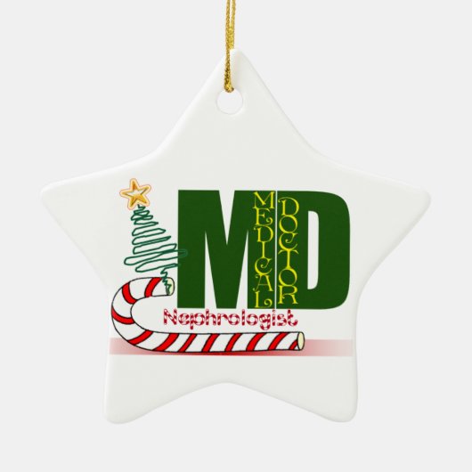 Nephroloog MERRY CHRISTMAS DOCTOR Keramisch Ornament (Voorkant)