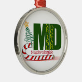Nephroloog MERRY CHRISTMAS DOCTOR Metalen Ornament (Rechts)