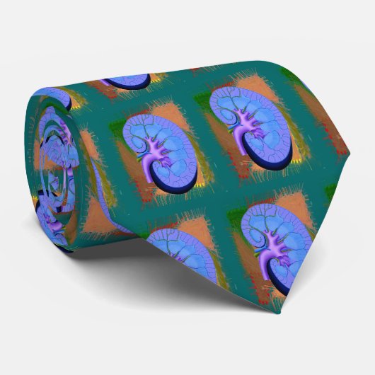 Nephroloog Necktie, Artsy Kidney Design Stropdas (Opgerold)