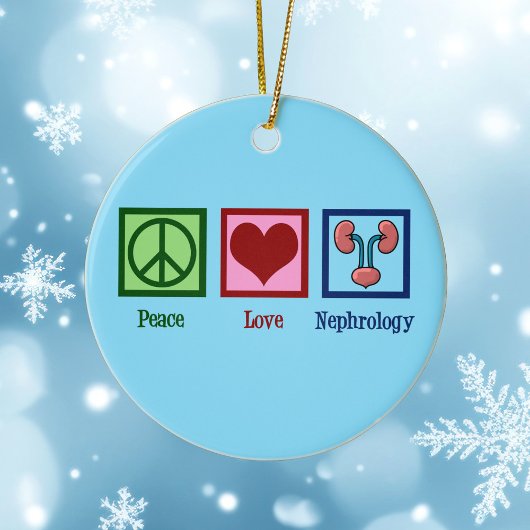Nephroloog Peace Love Nephrology Kantoor Keramisch Ornament