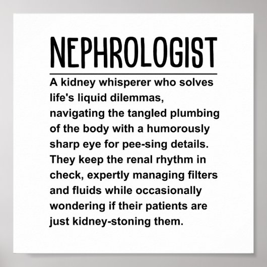 Nephroloog Poster (Voorkant)