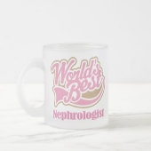 Nephroloog roze Gift Matglas Koffiemok (Links)