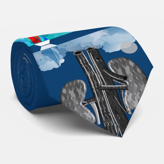 Nephroloog Stropdas Unieke Artsy Sailboot #30 (Opgerold)