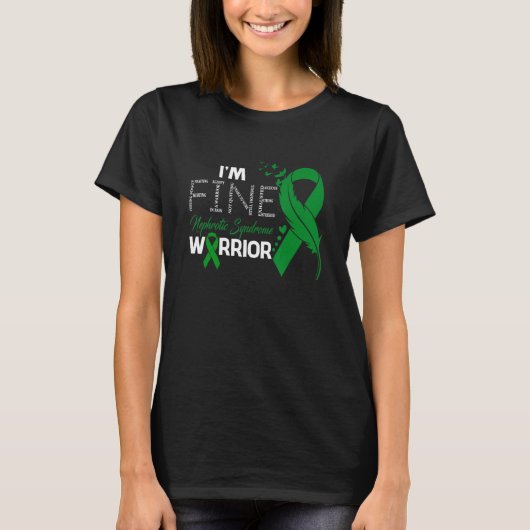 Nephrotic Syndrome Warrior I'm Fine Feather T-shirt (Voorkant)