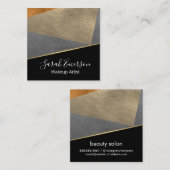 Nepleer / Blokkleuren Vierkante Visitekaartje (Voorkant / Achterkant)