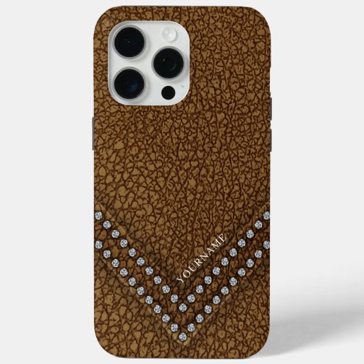Nepleer met nepdiamanten Case-Mate iPhone case (Achterkant)