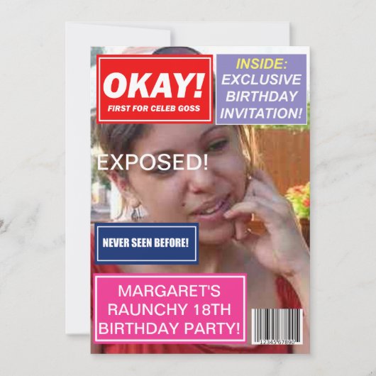 Nepmagazine met Celebrity-roddels aangepaste verja Kaart (Voorkant)
