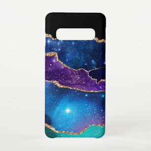 Nepmarmer agaatsteen Galaxy Glitterend Schitterend Samsung Galaxy S10 Hoesje