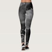 Nepmarmer Agate Elegante Zilveren Glitter Leggings (Achterkant)