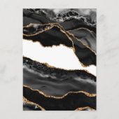 Nepmarmer Agate Zwart Stijlvol Steen Luxe Menu (Voorkant)