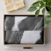 Nepmarmer Agate Zwart Wit Trendy Moderne Steen Tissuepapier (Geschenk)