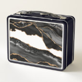 Nepmarmer Agate Zwarte Stijlvolle Steen Luxe (Achterkant)