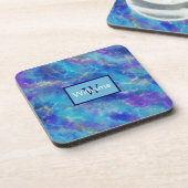 Nepmarmer Blauw Goud Bier Onderzetter (Linkerzijde)
