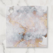 Nepmarmer Geometrisch Goud Bedankjes Labels (Voorkant)