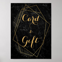 Nepmarmer Geometrische kaart en cadeau Poster