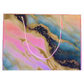 Nepmarmer Navy, Aqua, Roze, Gouden Cadeautas (Achterkant)