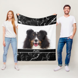 Nepmarmer Neer Aangepaste Foto Template voor Huisd Fleece Deken