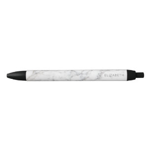 Nepmarmer Textuur Uiterlijk & Aangepaste Naam Zwarte Inkt Pen