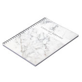 Nepmarmer Textuur Uiterlijk & Aangepaste Tekst Notitieboek (Linkerzijde)