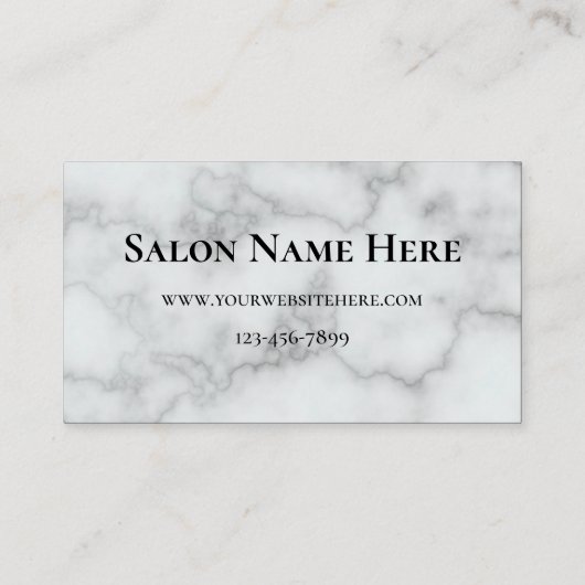 Nepmarmeren schoonheidssalon kortingskaart visitekaartje (Achterkant)
