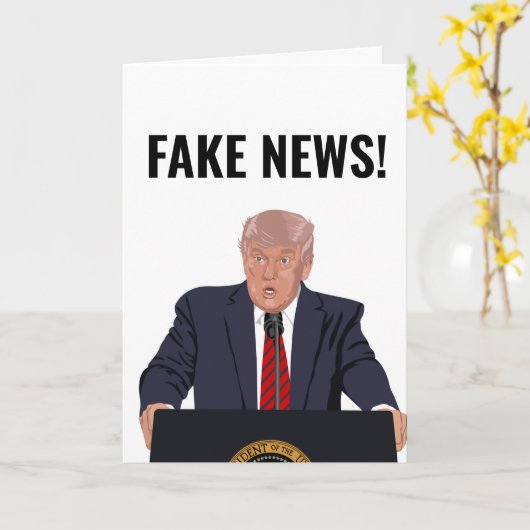 NEPNIEUWS! GRAPPIGE TRUMP VERJAARDAG KAART (Gele Bloem)