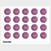 Neppa Paarse Glitter Gefeliciteerd Ronde Sticker (Vel)