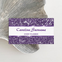 Neppa Paarse Glitter Glamoureuze Chic Evenementeno Visitekaartje