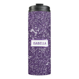 Neppa Paarse Glitter Textuur Effect & Aangepaste N Thermosbeker