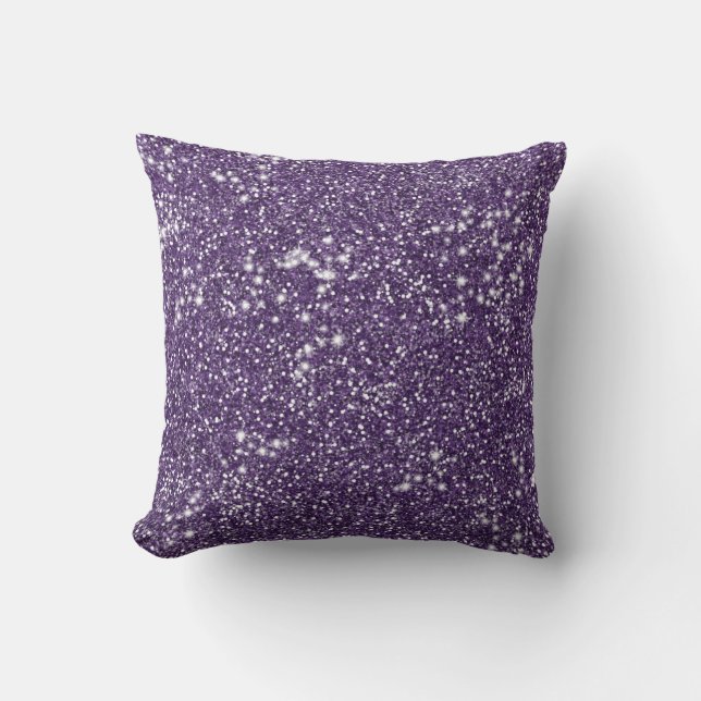 Neppa Paarse Glitter Textuur Uiterlijk Kussen (Voorkant)